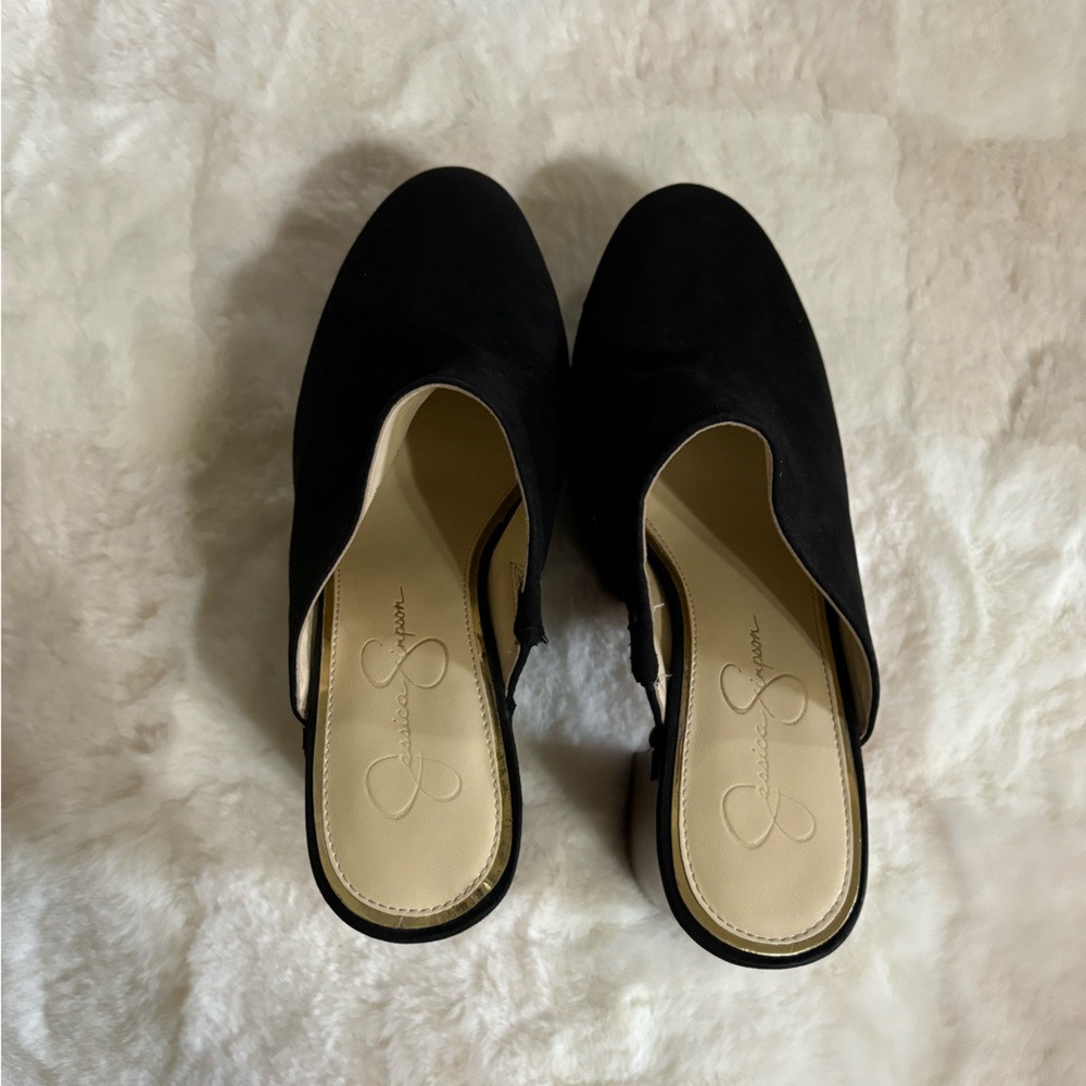 Jessica Simpson Studded Suede Mules - Picture 2 of 4
